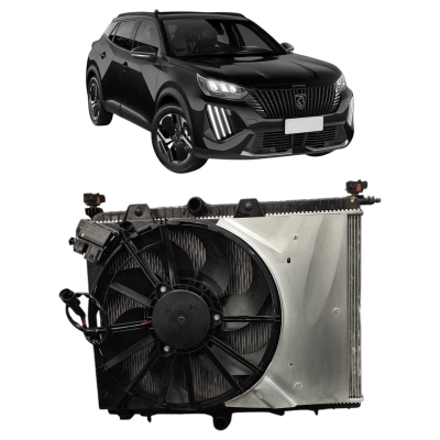 Radiador + Eletroventilador Peugeot 2008 1.0 Turbo 2025