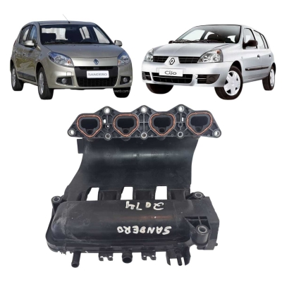 Coletor Admissão Renault Sandero Clio 1.0 16V 2006 A 2012